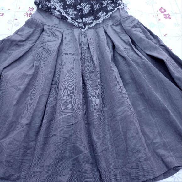 VtgJoEdSophisticates 2Pieces10 StripedGrayR/stones LaceDress& L/SlButton Blazer - Picture 8 of 16